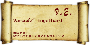 Vancsó Engelhard névjegykártya